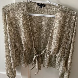 long sleeve floral blouse